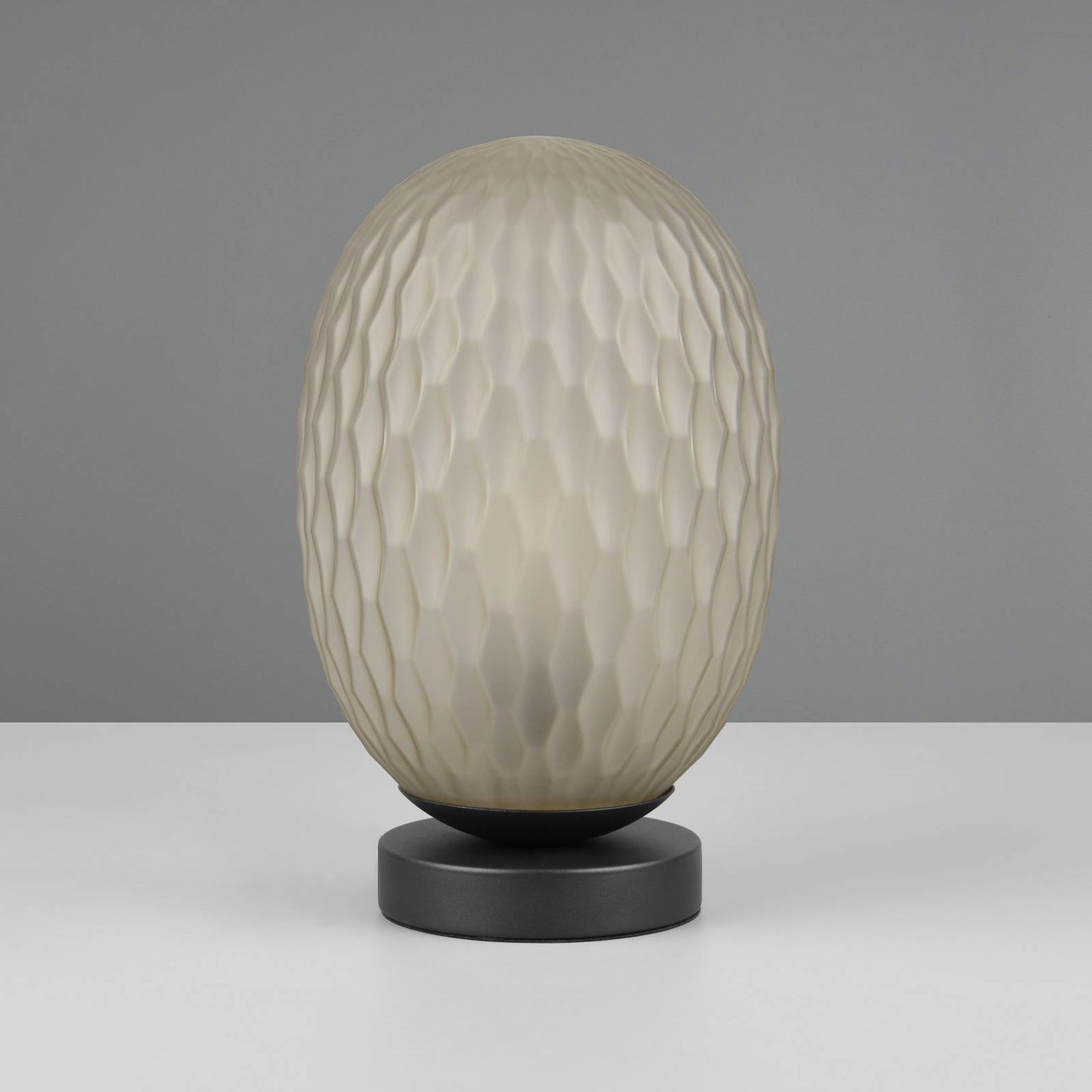 Stolná lampa Facette, zelená, výška 29 cm, sklo, E27 – obrázok 4