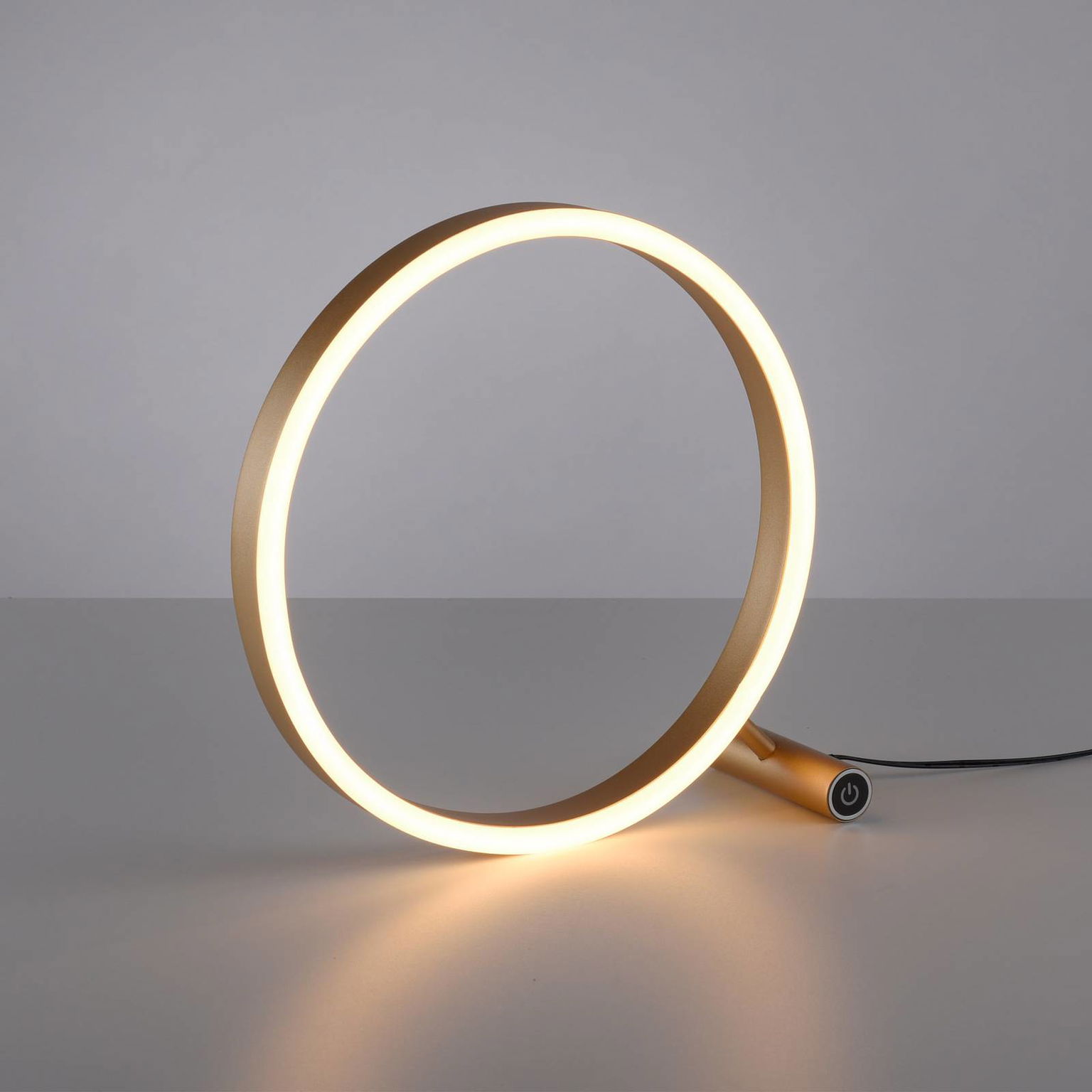 Stolná lampa LED Ritus, matná mosadz – obrázok 2