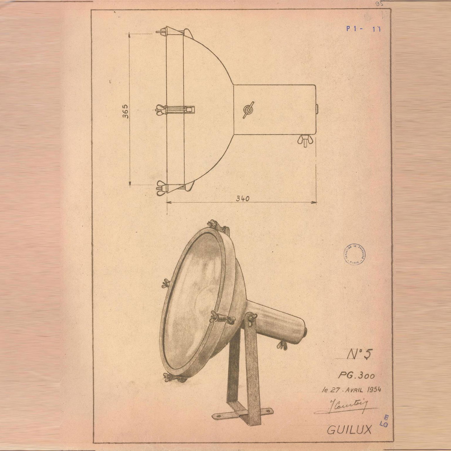 Stolná lampa Nemo Projecteur 365, moka hnedá – obrázok 2