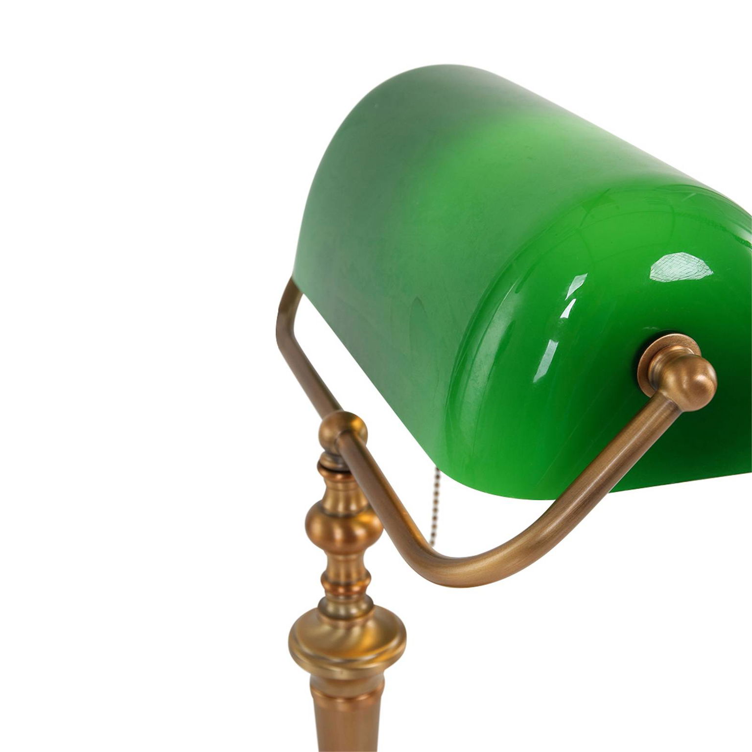 Stolová lampa Ancilla, sklo, bronzová/zelená – obrázok 4