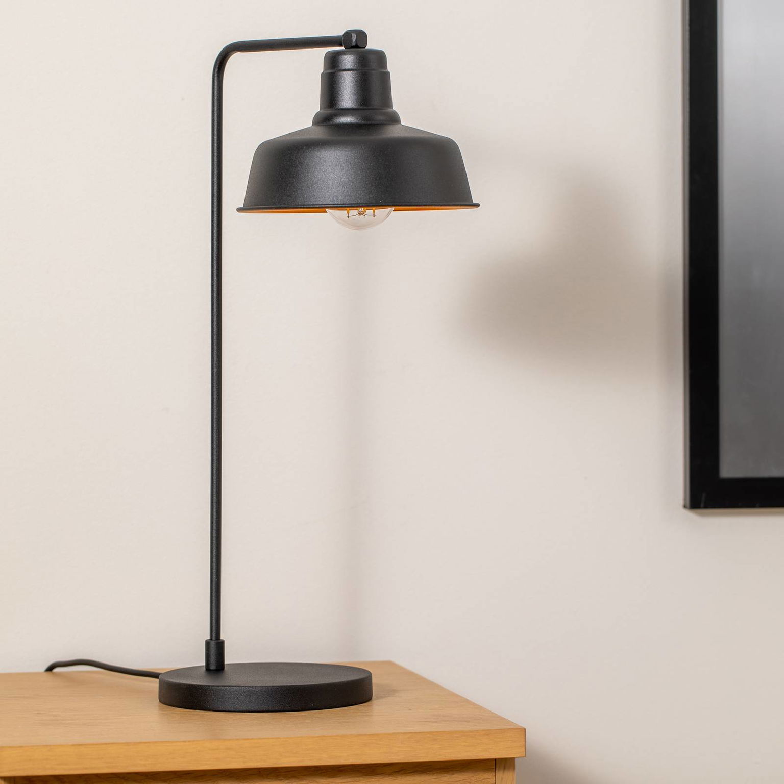 Stolová lampa Berceste 181BLACK-ML, čierna kovová výška 55 cm – obrázok 2