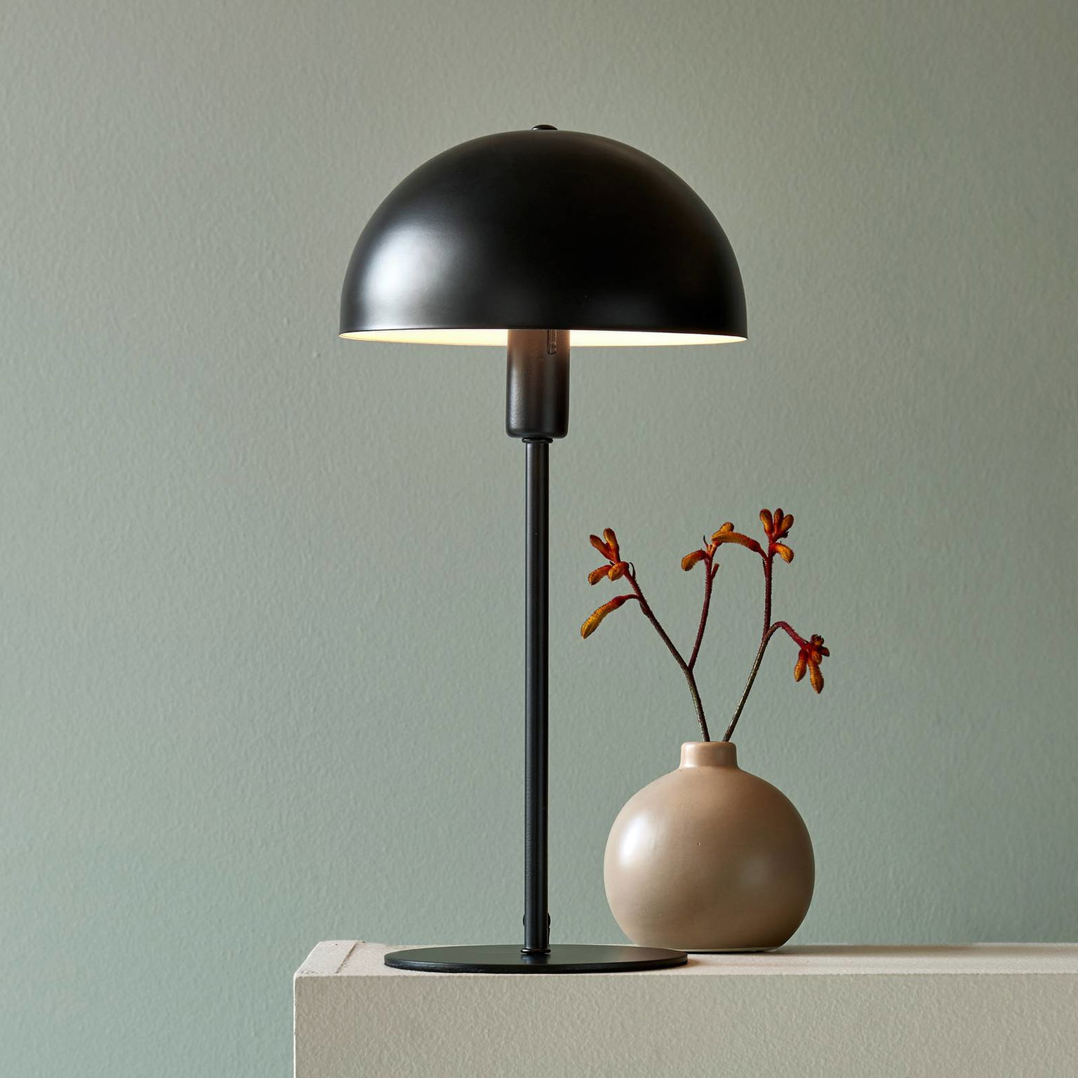 Stolová lampa Ellen 20, čierna, kov, pätica E14 – obrázok 3