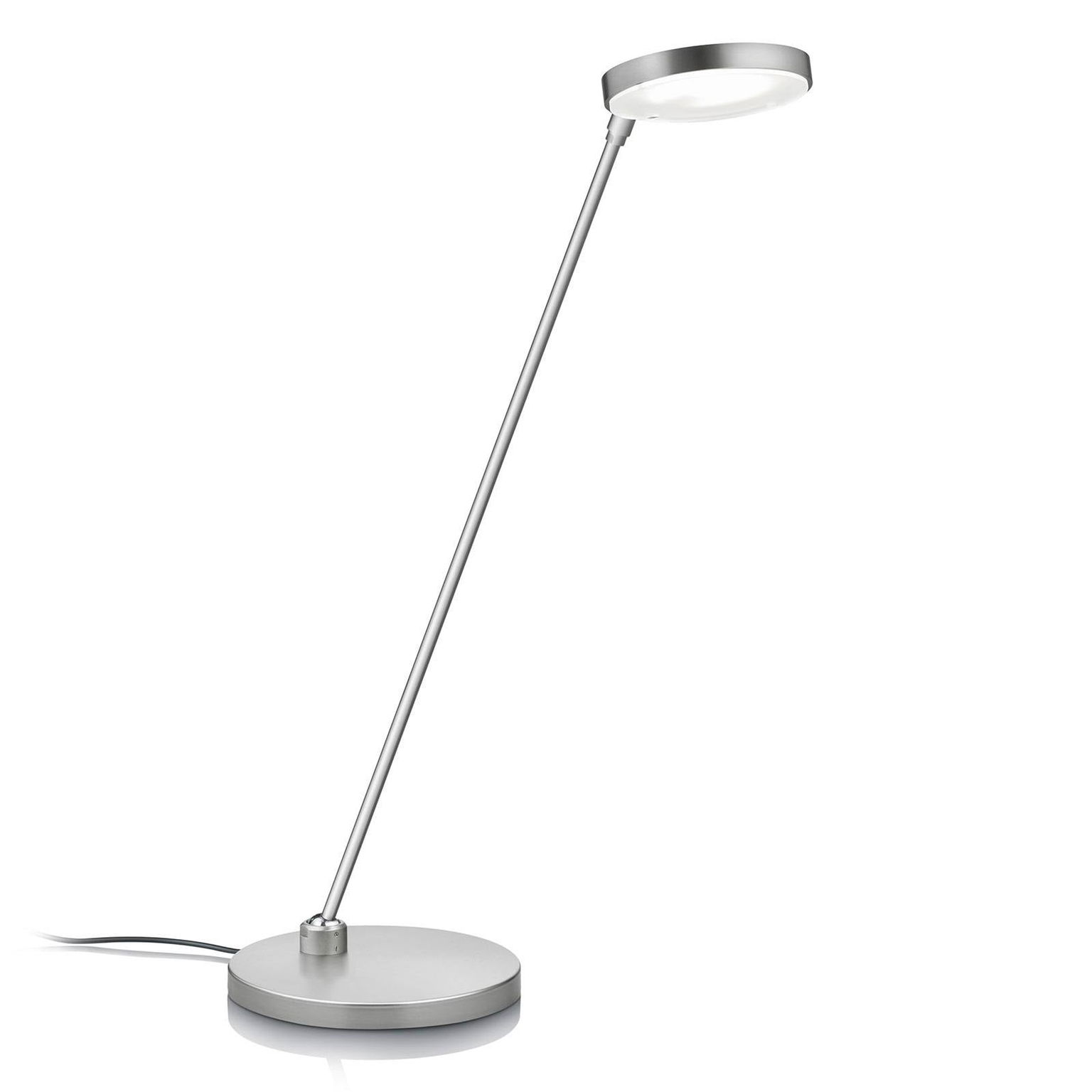 Stolová lampa LED Thea-T, matný nikel
