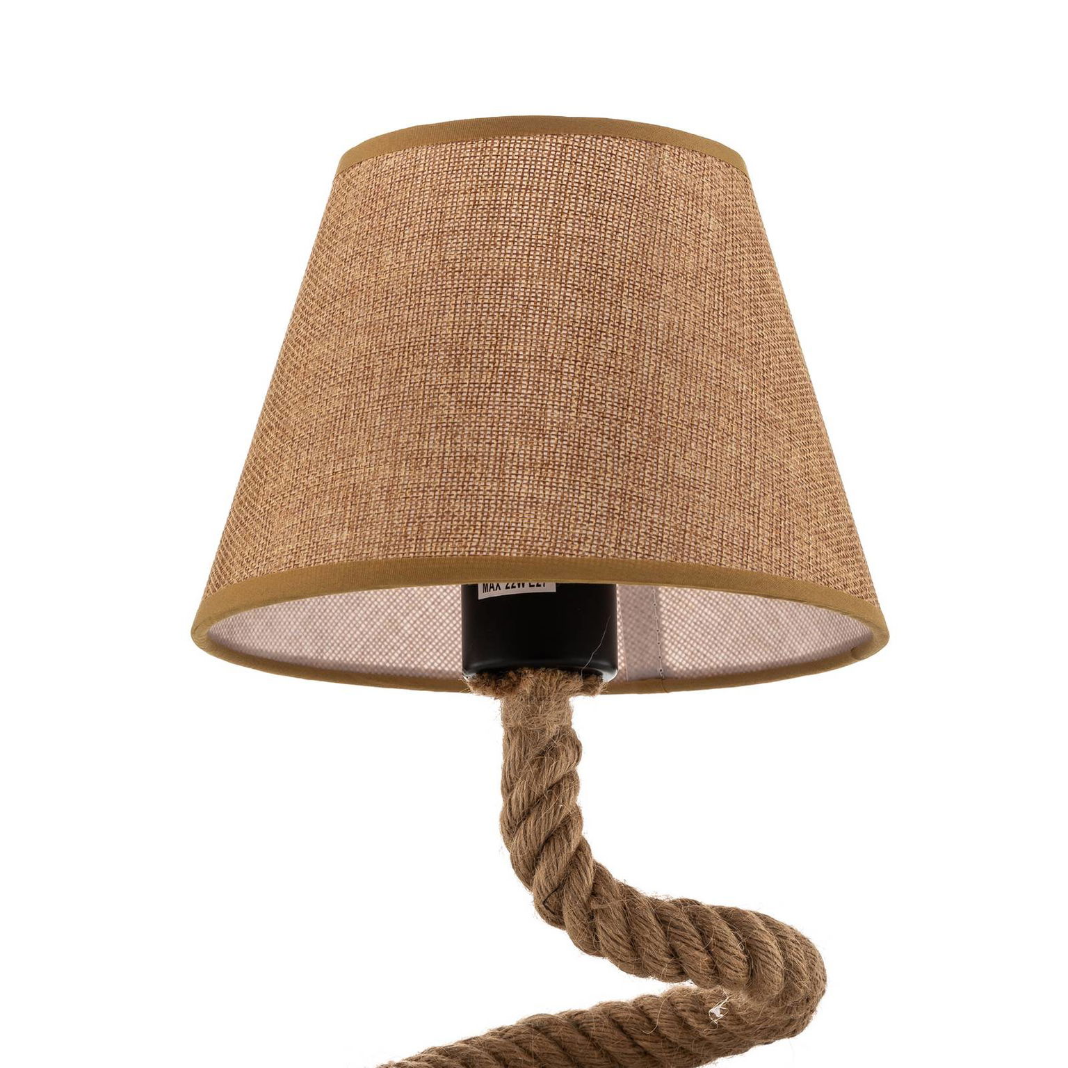 Stolová lampa Mauli z lana a látky – obrázok 5