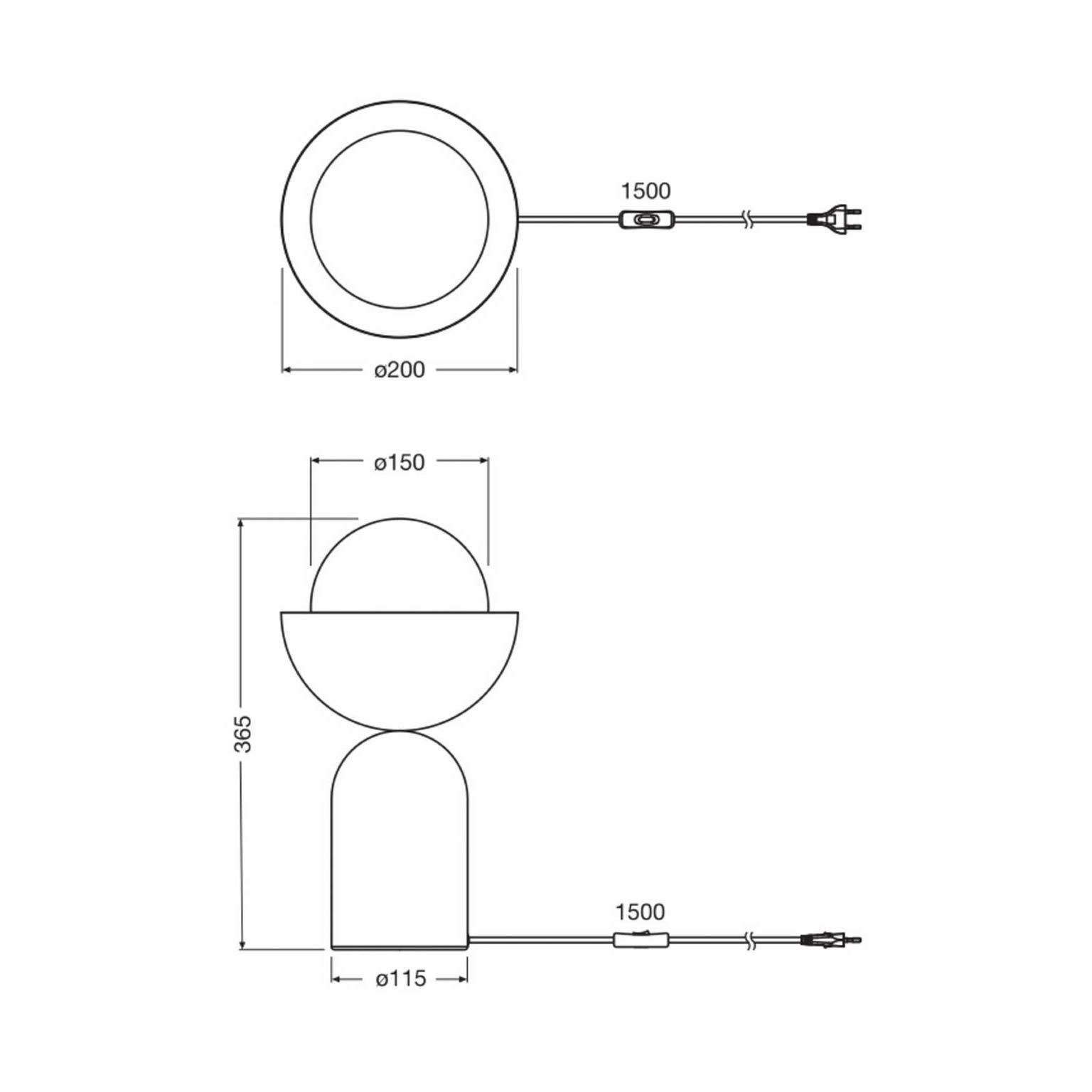 Stolová lampa OSRAM Decor Bowl, modrá/ružová, oceľ, E14 – obrázok 4