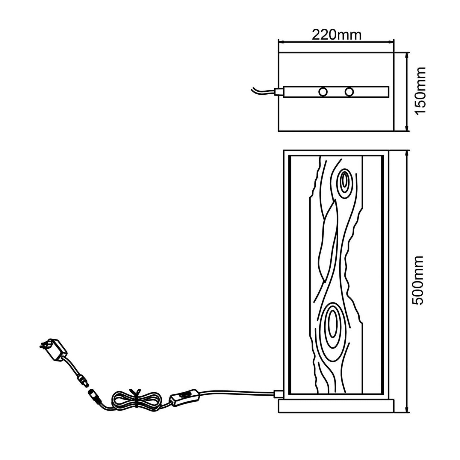 Stolová LED lampa Chaumont z dreva – obrázok 3