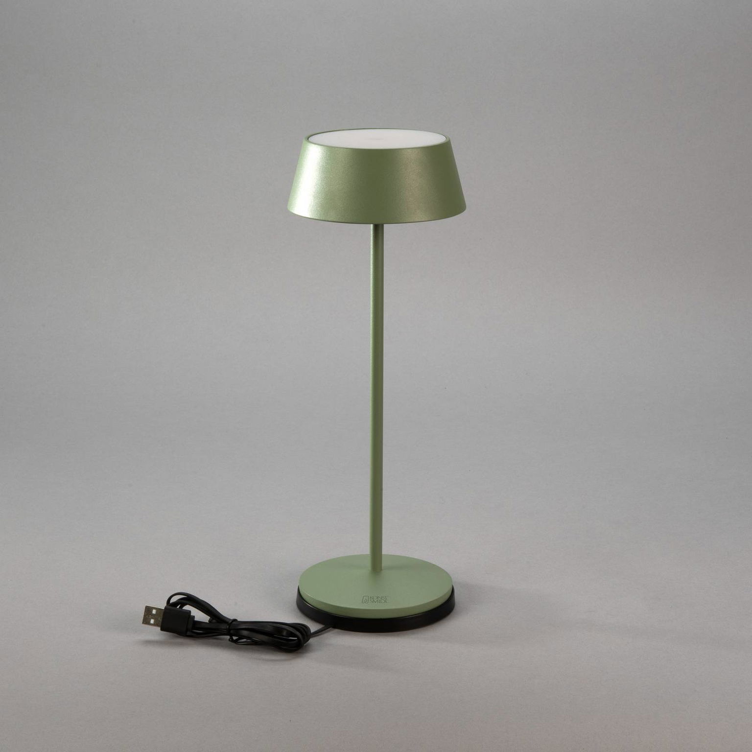 Stolová LED lampa Menton, zelená, výška 27 cm, IP54, USB – obrázok 5
