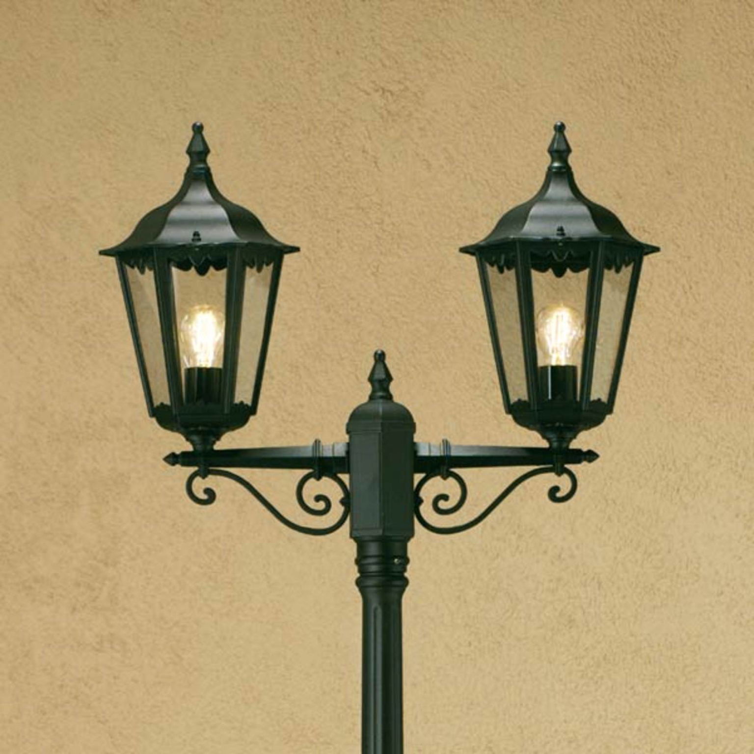 Stĺpové svietidlo Firenze, 2-plameňové zelené – obrázok 2
