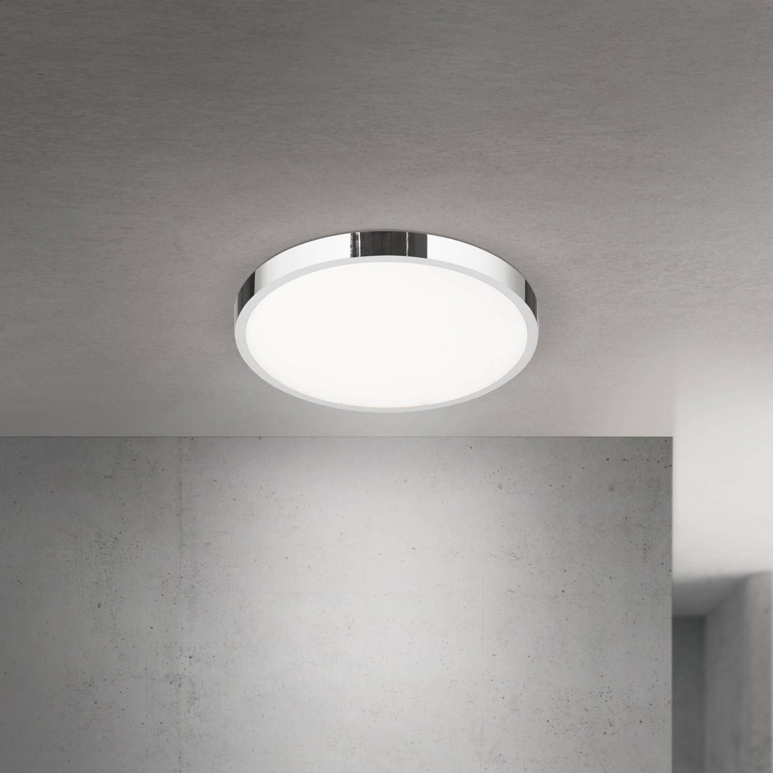 stropné LED svetlo Disc, chrómová farba, Ø 28 cm, CCT, kov – obrázok 3