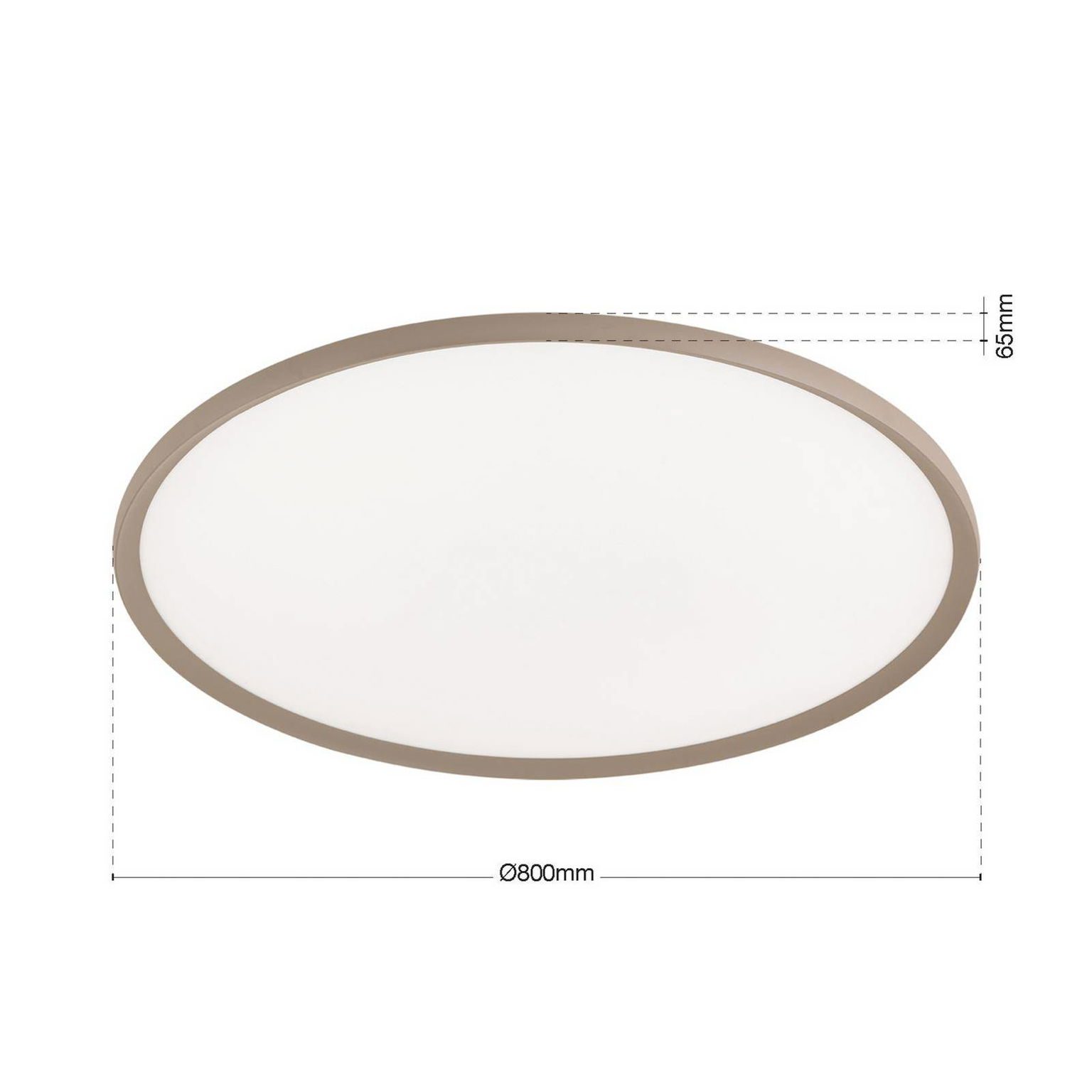 stropné LED svetlo Kant, Ø 80 cm, khaki, CCT, kov/plast – obrázok 2