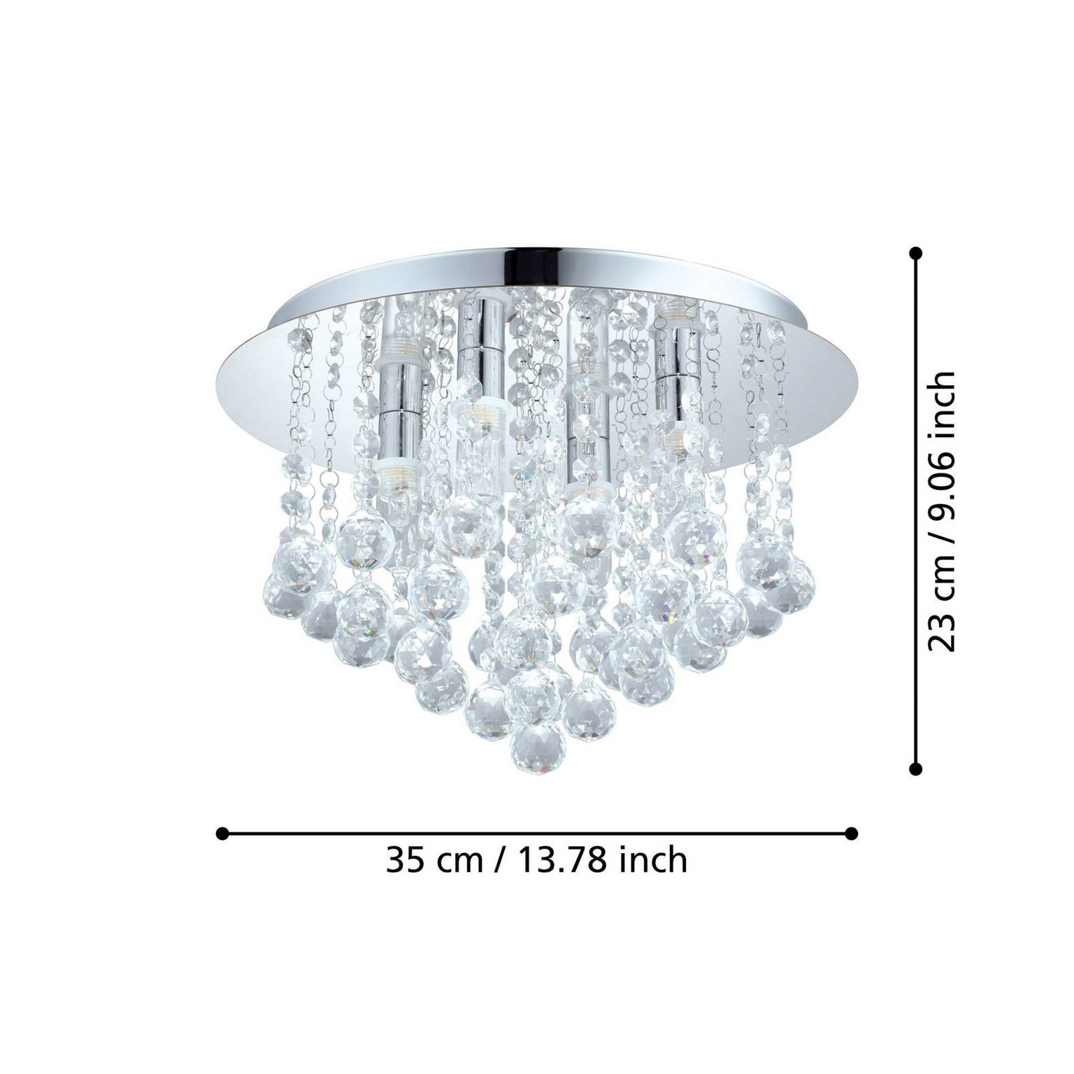 Stropné svietidlo Almonte LED so závesom, 35 cm – obrázok 4