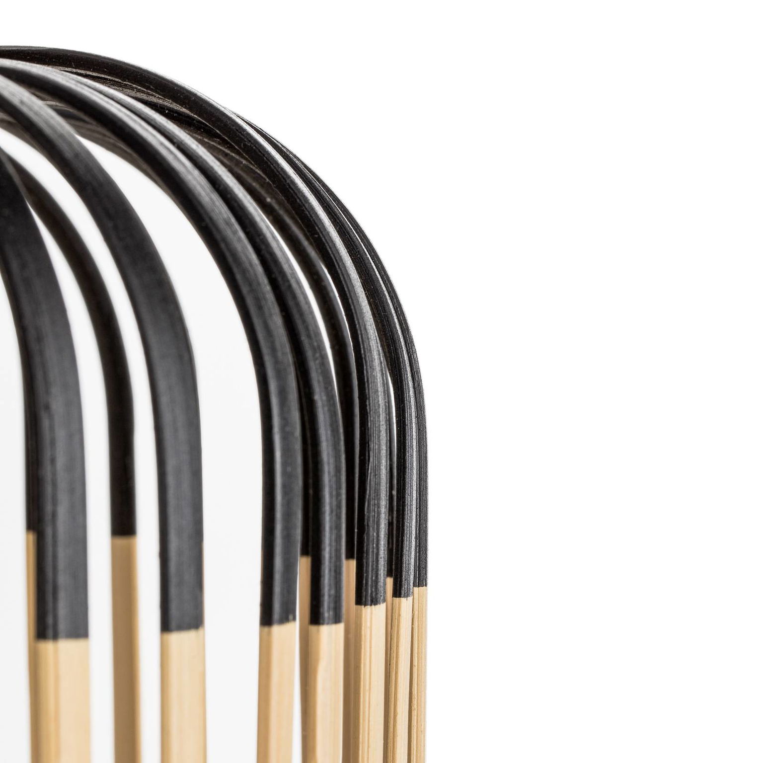 Stropné svietidlo Forestier Bamboo Light S, Ø 35 cm, čierne – obrázok 3