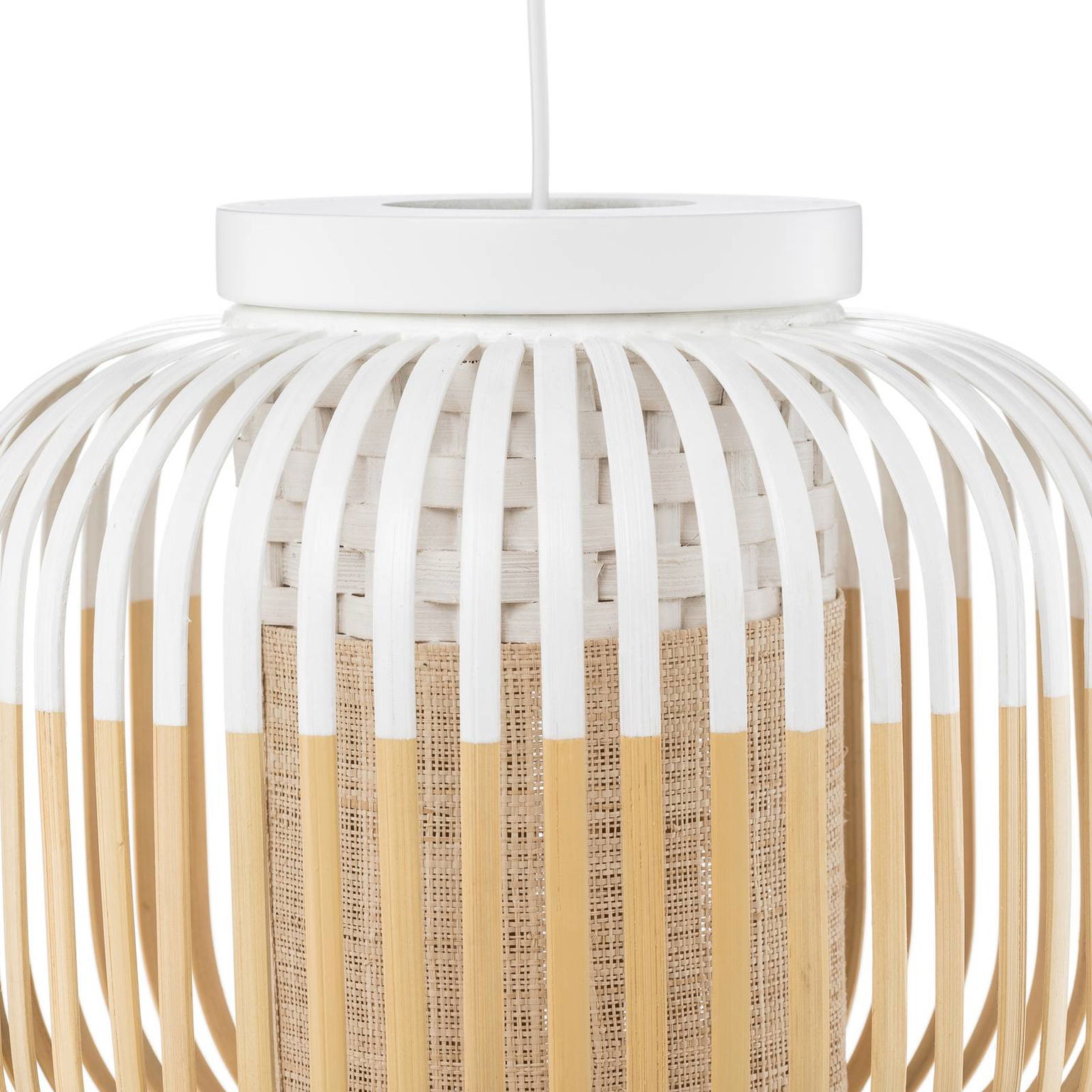 Stropné svietidlo Forestier Bamboo XS, Ø 27 cm, biele – obrázok 6