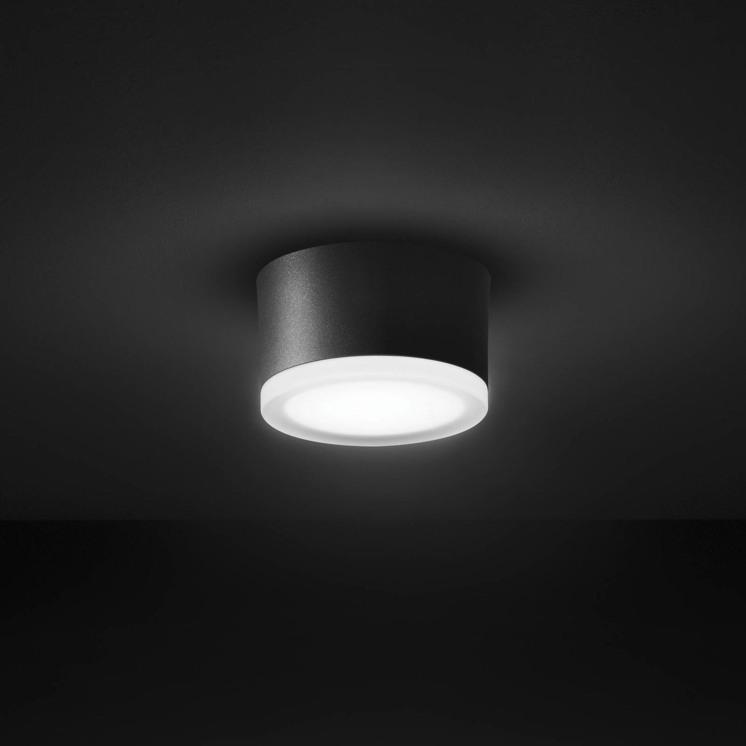 Stropné svietidlo LED 1420 do exteriéru, grafit Ø 13 cm – obrázok 2