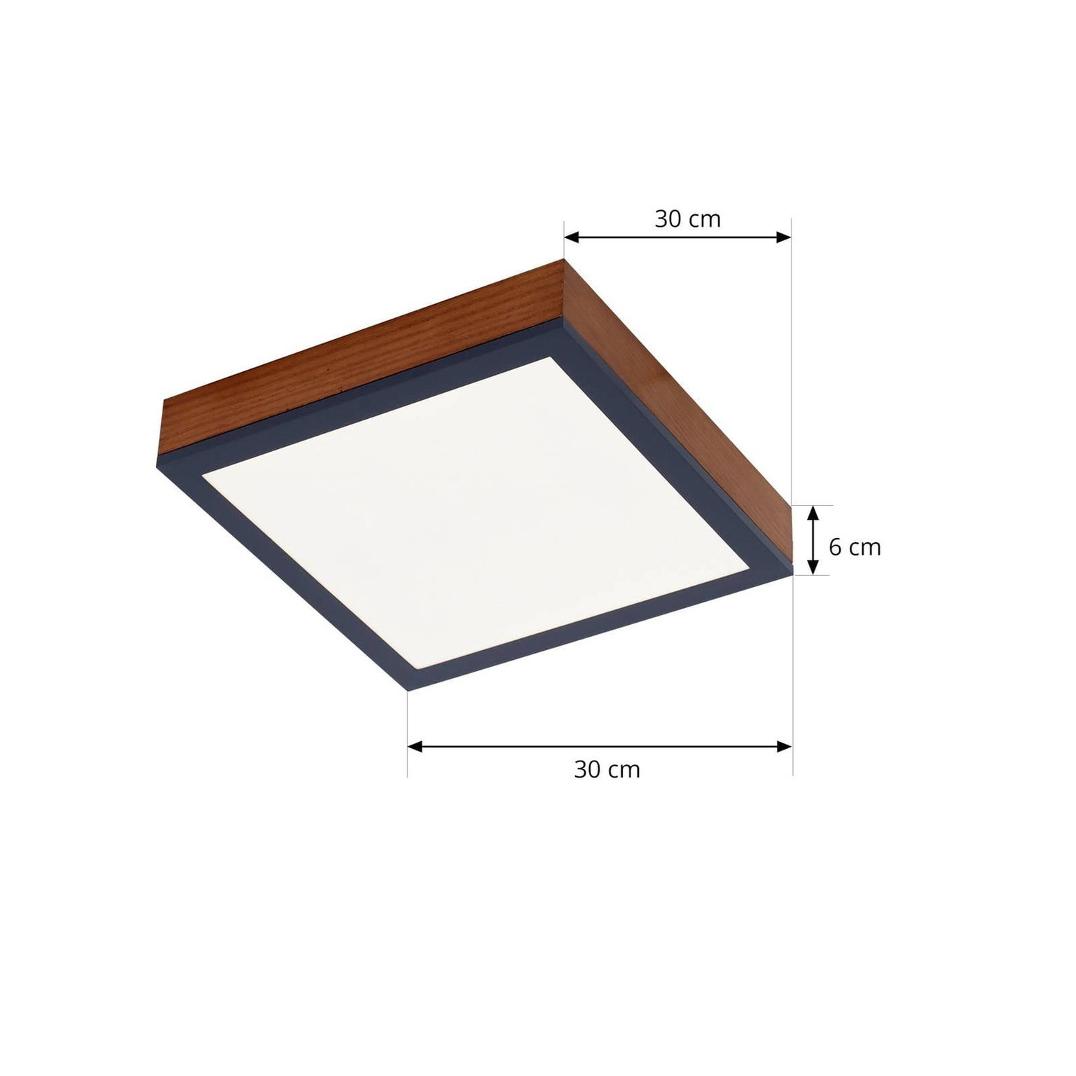 Stropné svietidlo Lindby Laviona LED, štvorcové, 30 cm – obrázok 4