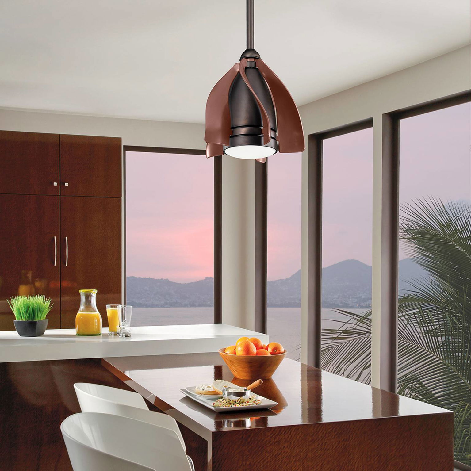 Stropný LED ventilátor Terna bronz olej./brúsený – obrázok 2