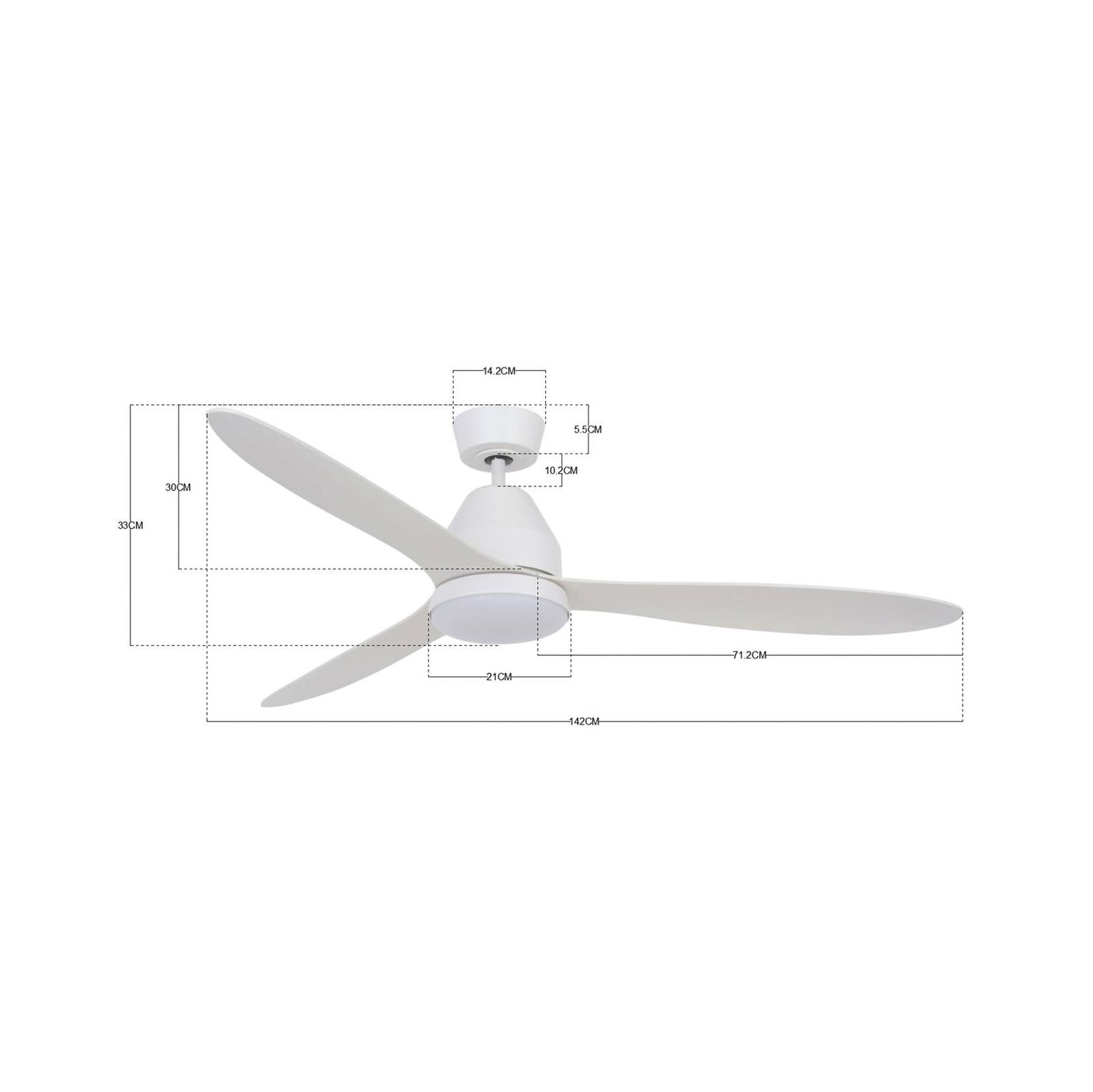 Stropný ventilátor Beacon s osvetlením Whitehaven white silent – obrázok 2