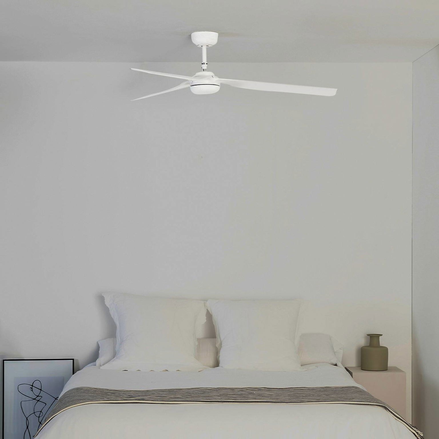 Stropný ventilátor Punt M, DC 3 lopatky, biela – obrázok 2