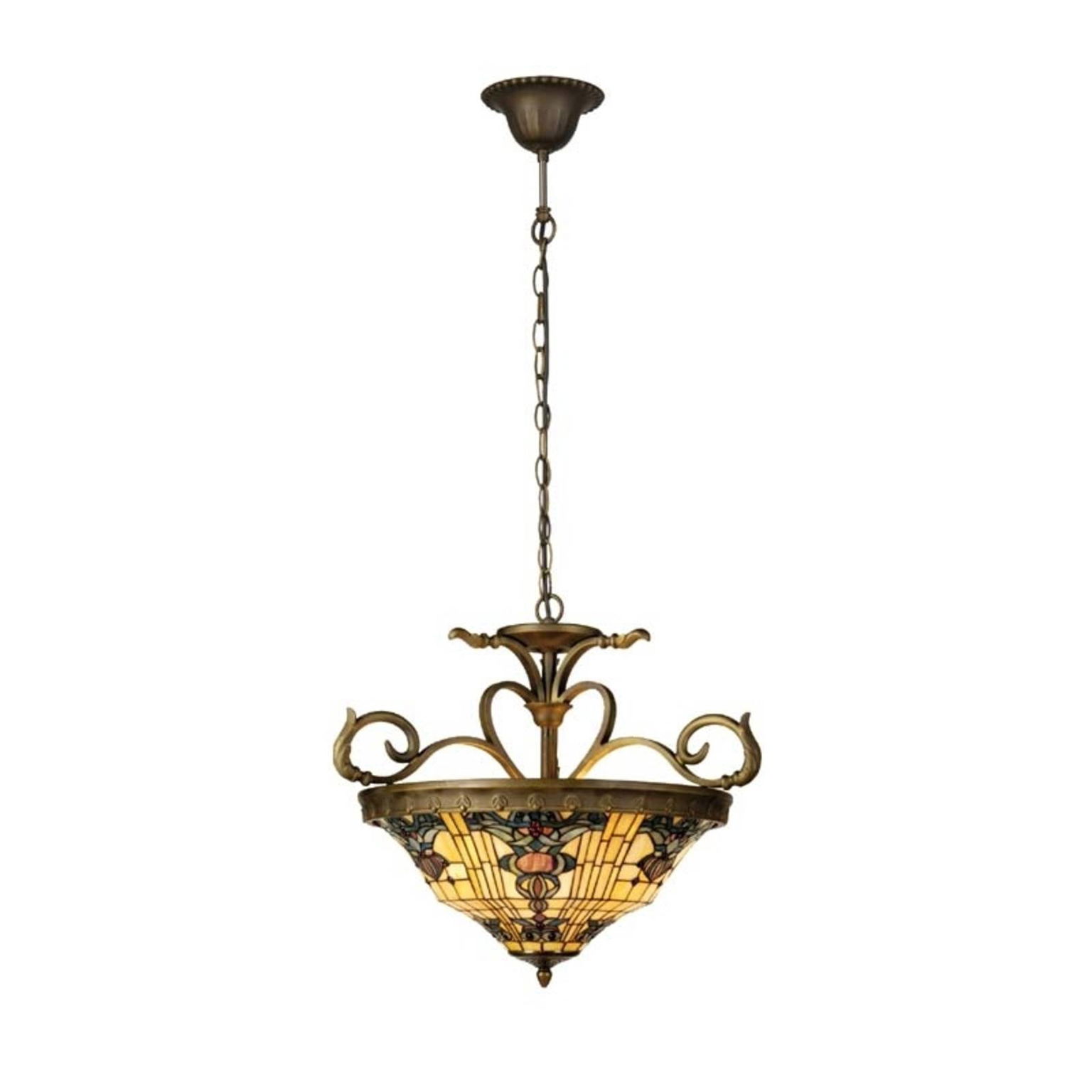 Štýl Tiffany – závesná lampa Anthia 2 – obrázok 2