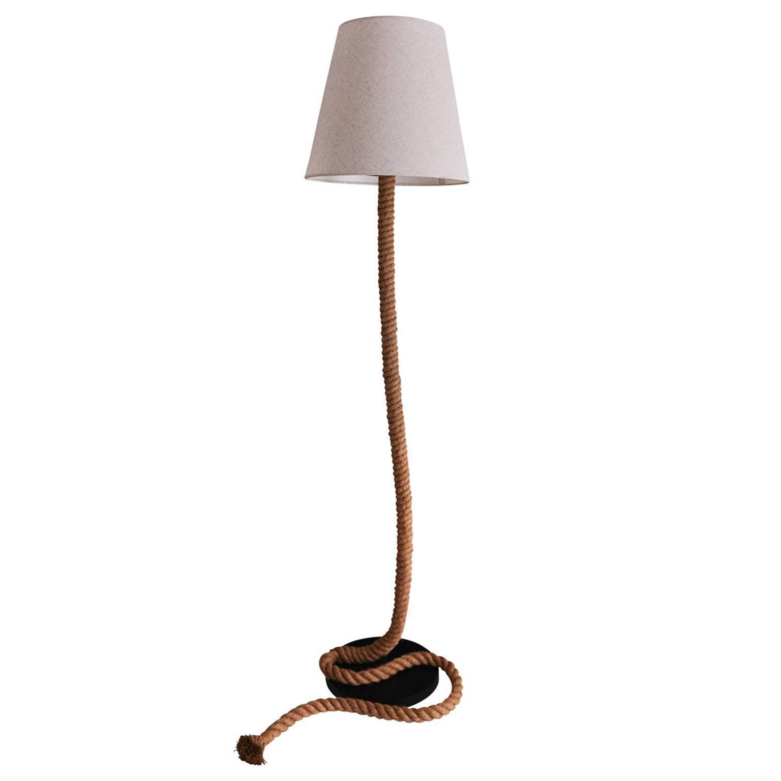 Textilná stojaca lampa Rope s prírodným lanom – obrázok 4