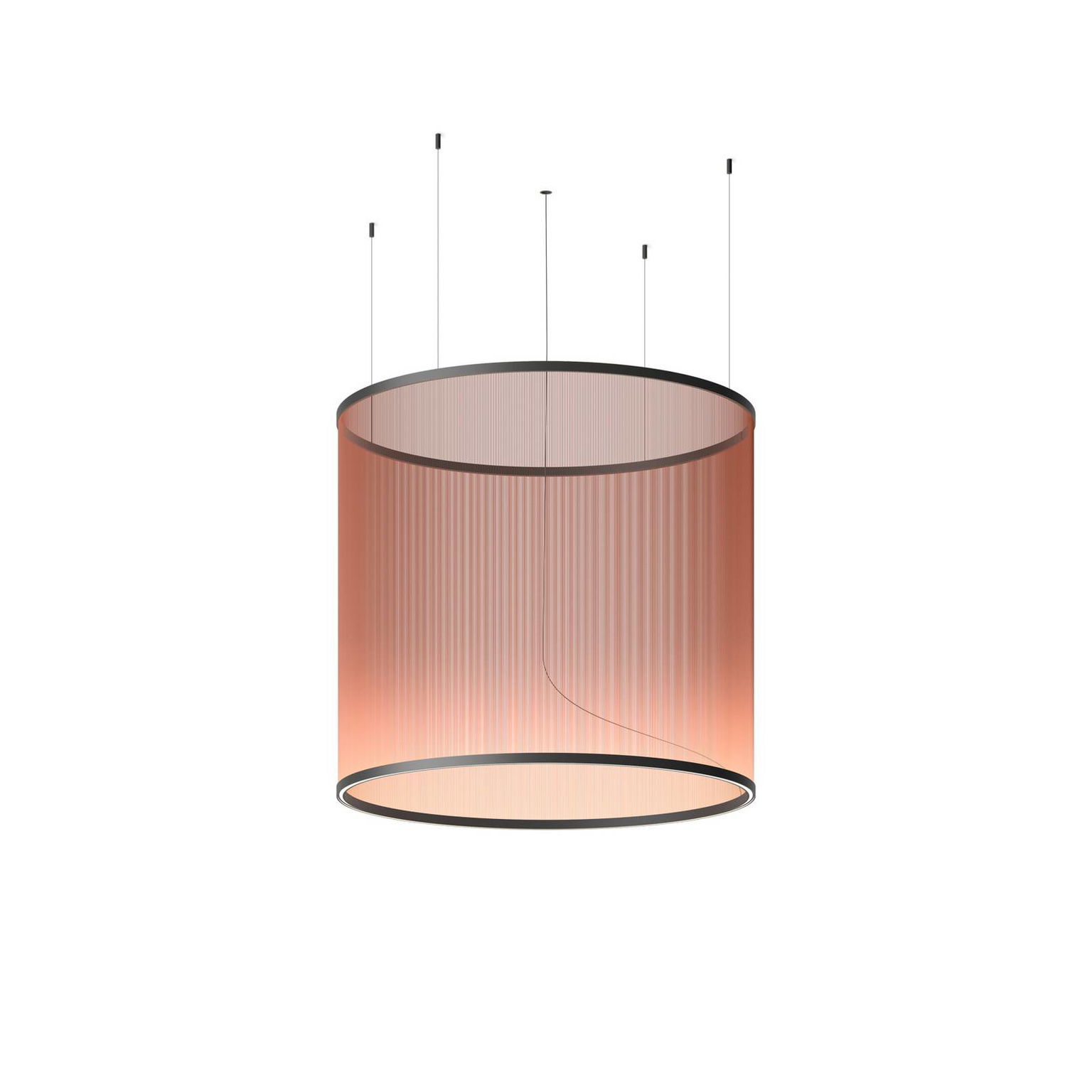 Vibia LED závesné svietidlo ARRAY červenohnedá 113x124 valec 927 stmievateľné