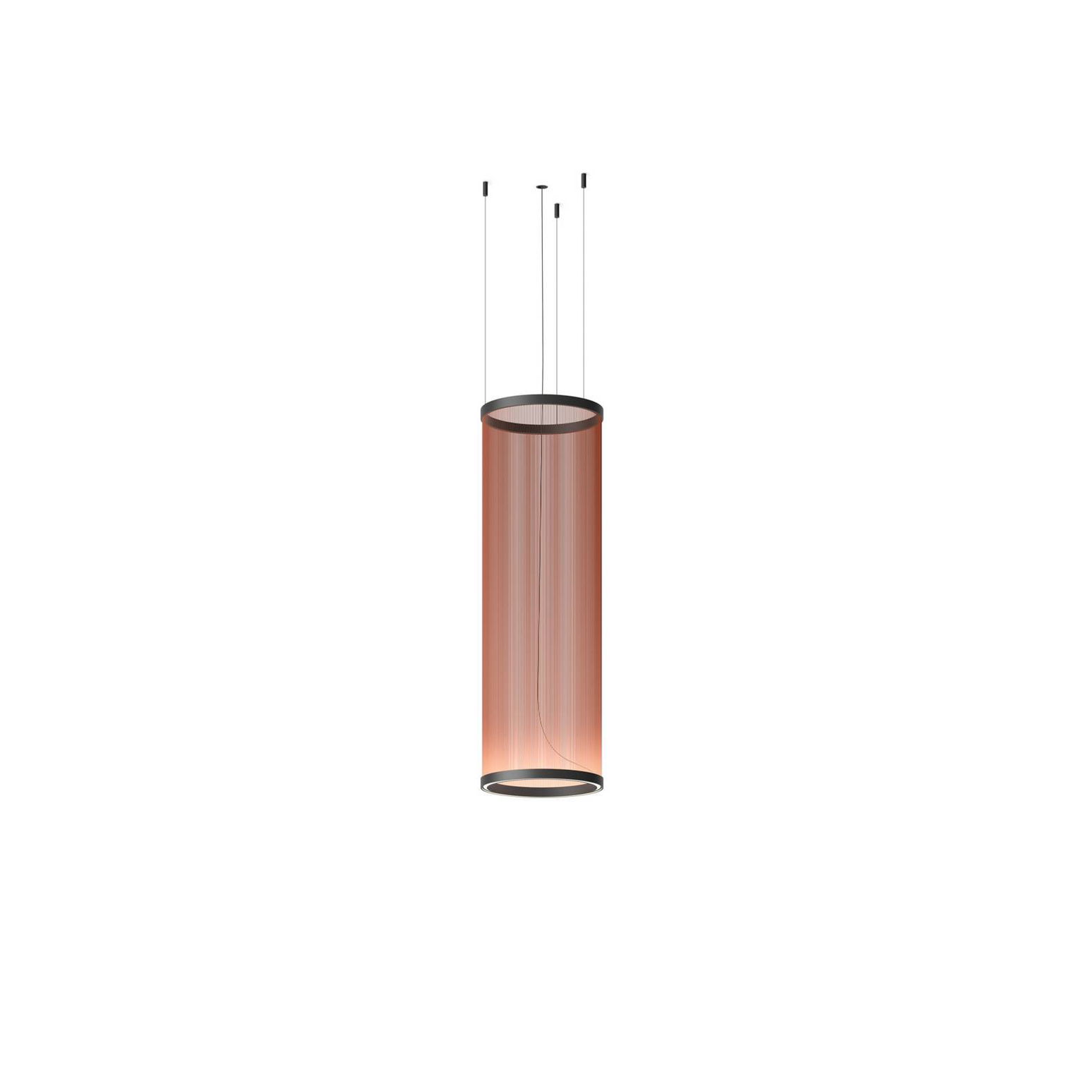 Vibia LED závesné svietidlo ARRAY červenohnedá 113x37 valec 927 stmievateľné