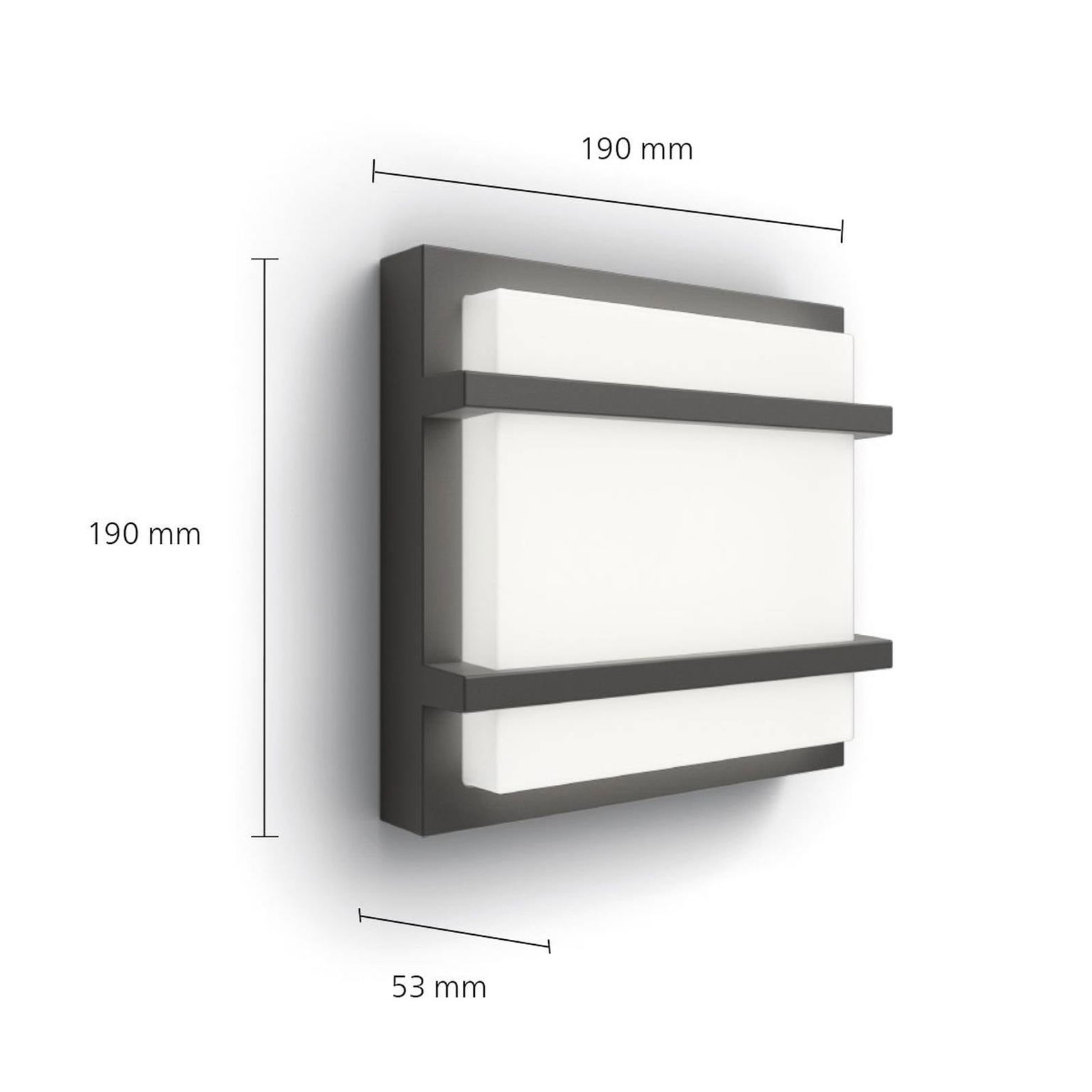 Vonkajšie nástenné svietidlo Philips LED Petronia UE – obrázok 2