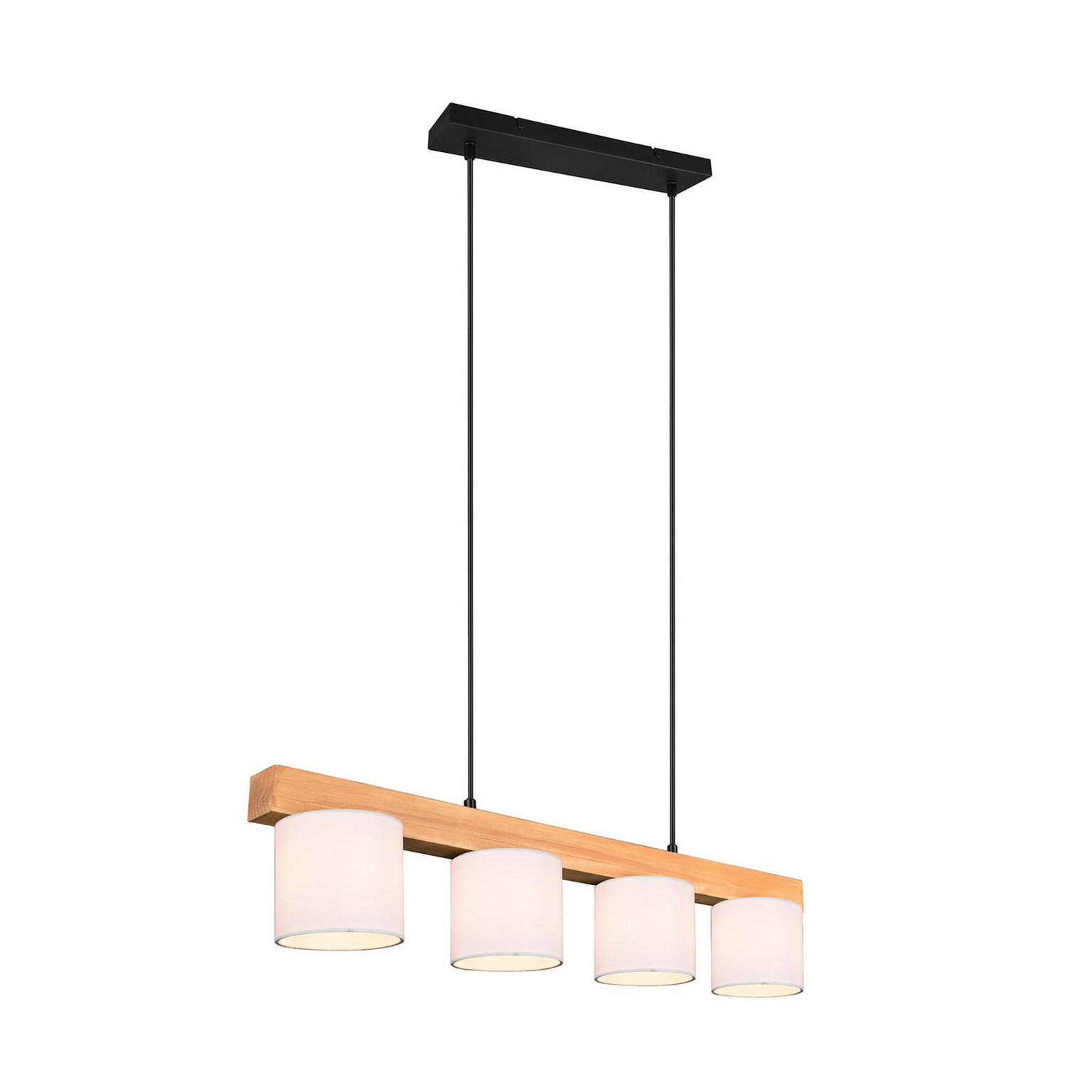 Závesná lampa Cameron, 4-plameňová, biela – obrázok 2