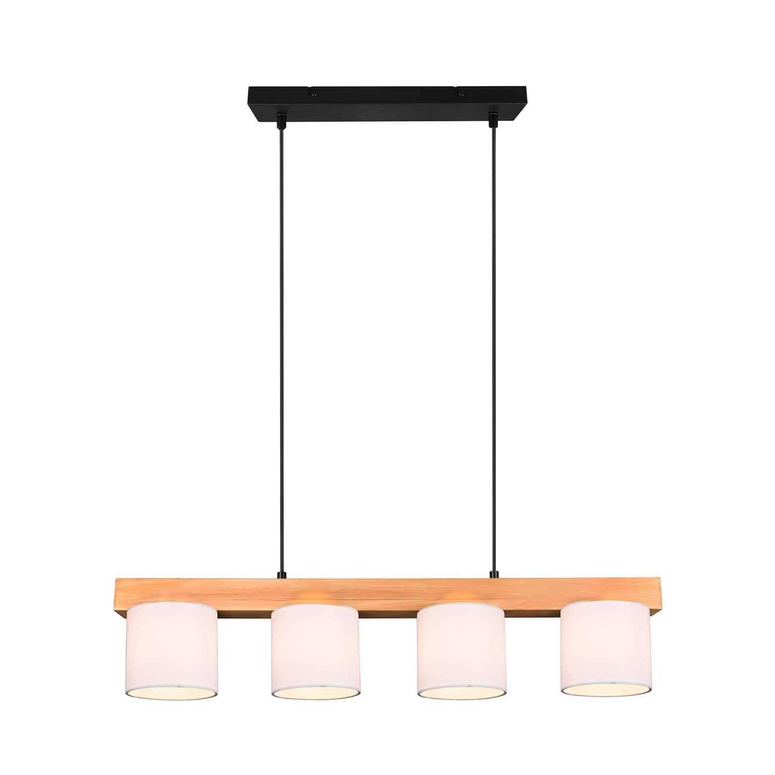 Závesná lampa Cameron, 4-plameňová, biela