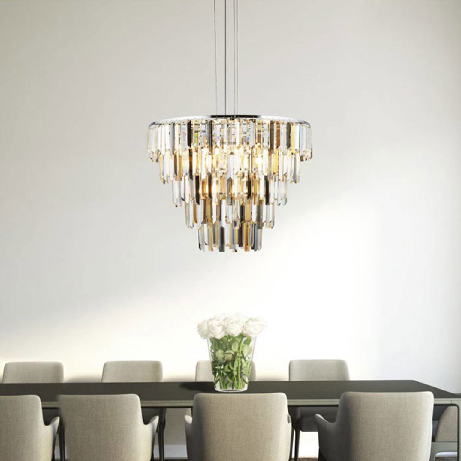 Závesná lampa Clarissa s krištáľmi – obrázok 2