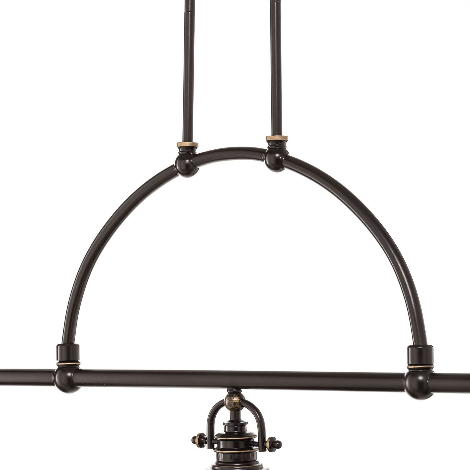 Závesná lampa Emery, priemyselný štýl, bronz 3-pl. – obrázok 4
