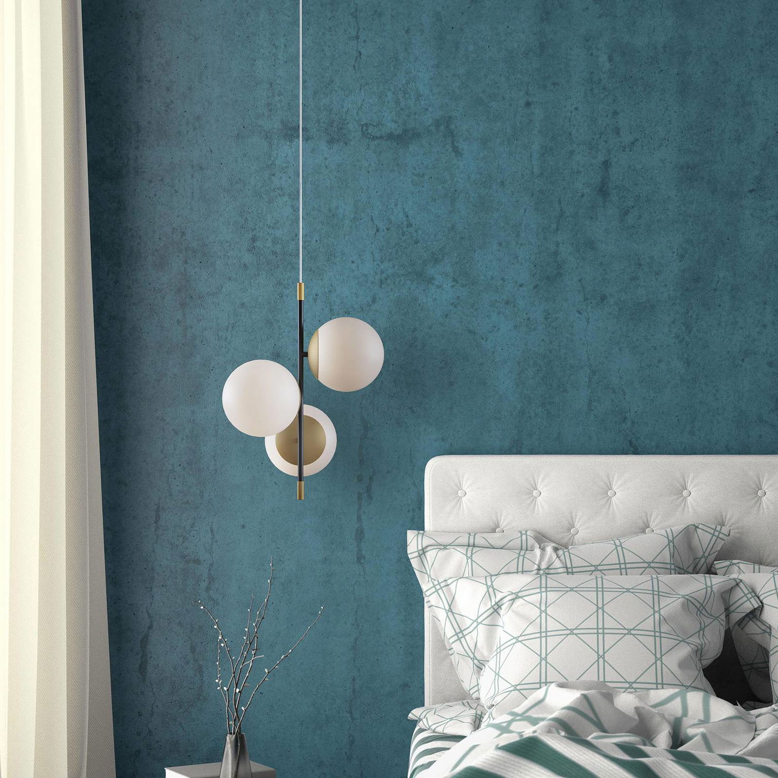 Závesná lampa Nostalgia, 3-plameňová – obrázok 2