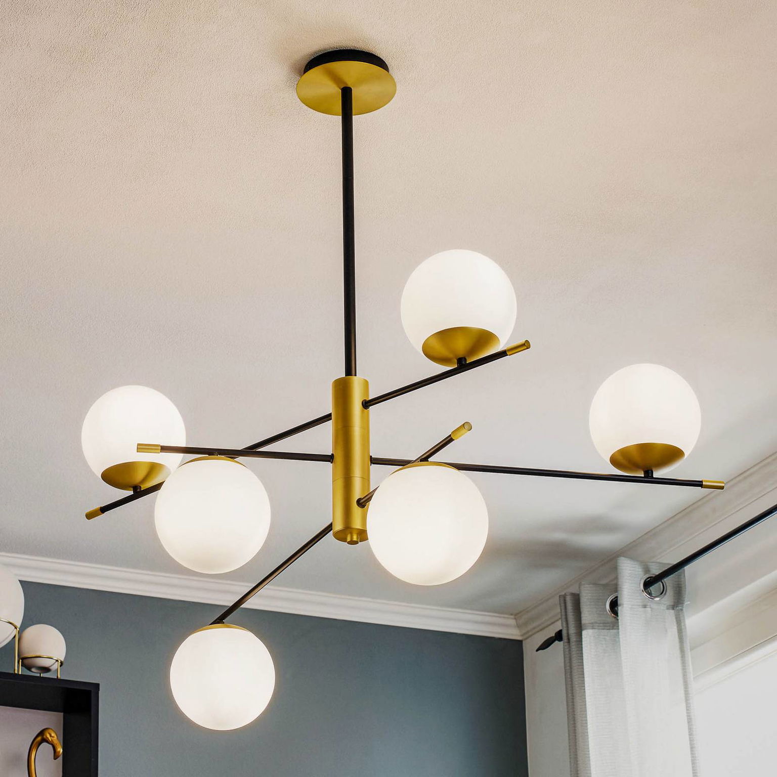 Závesná lampa Nostalgia, šesť-plameňová – obrázok 3