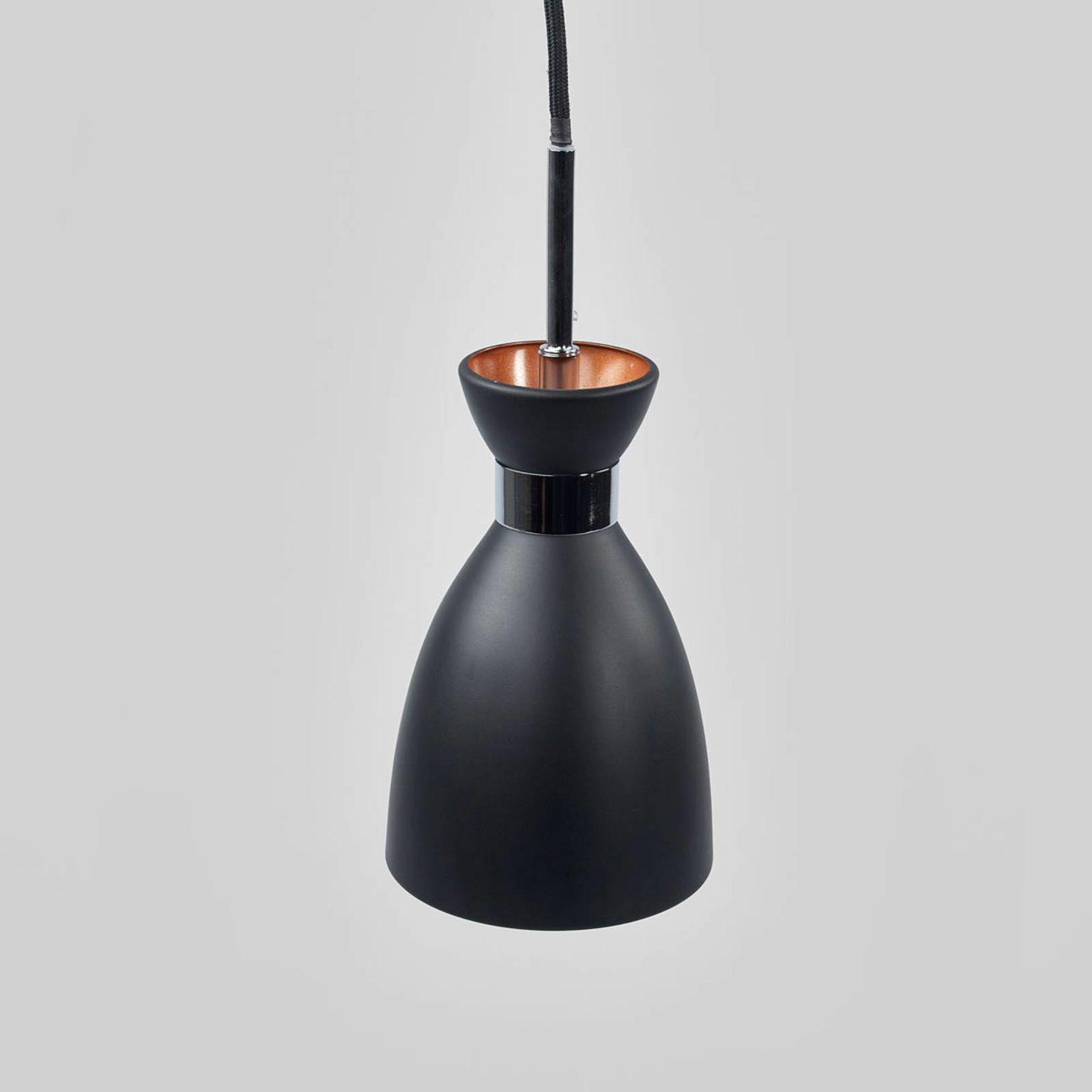 Závesná lampa Retro, čierna – obrázok 3