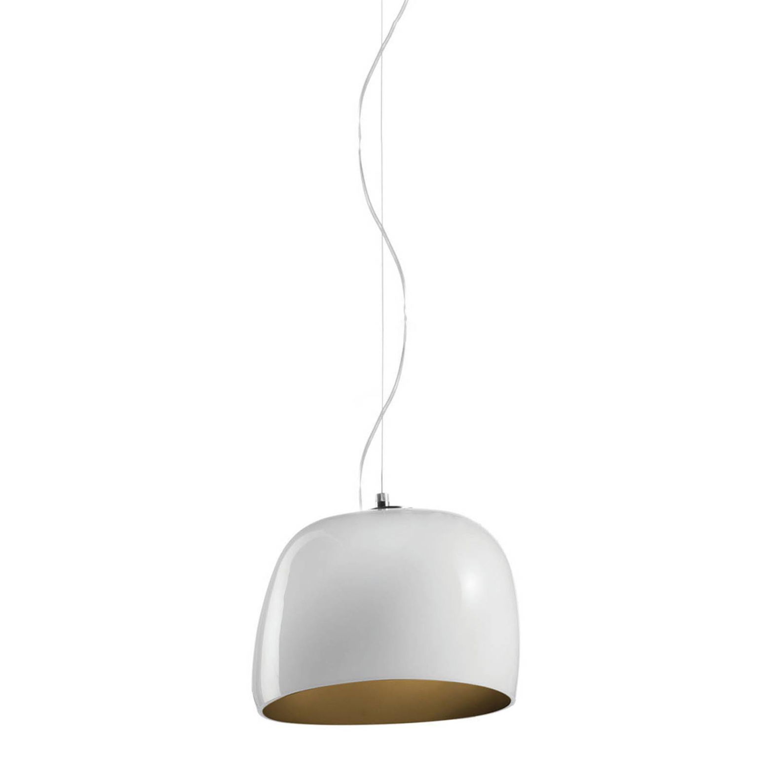 Závesná lampa Surface Ø 27 cm, E27 biela/hnedá – obrázok 2