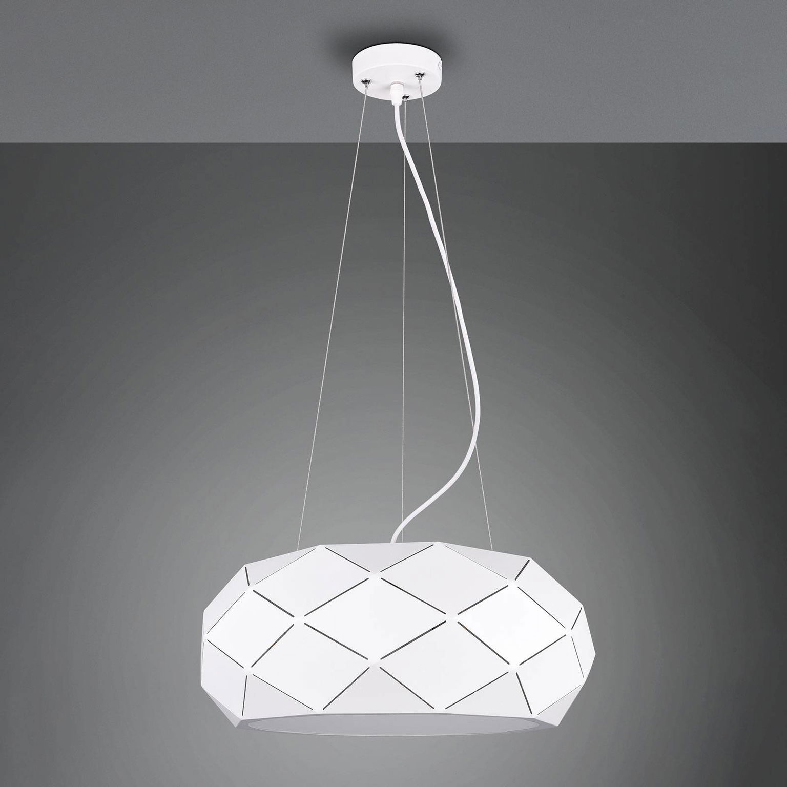 Závesná lampa Zandor, biela – obrázok 3