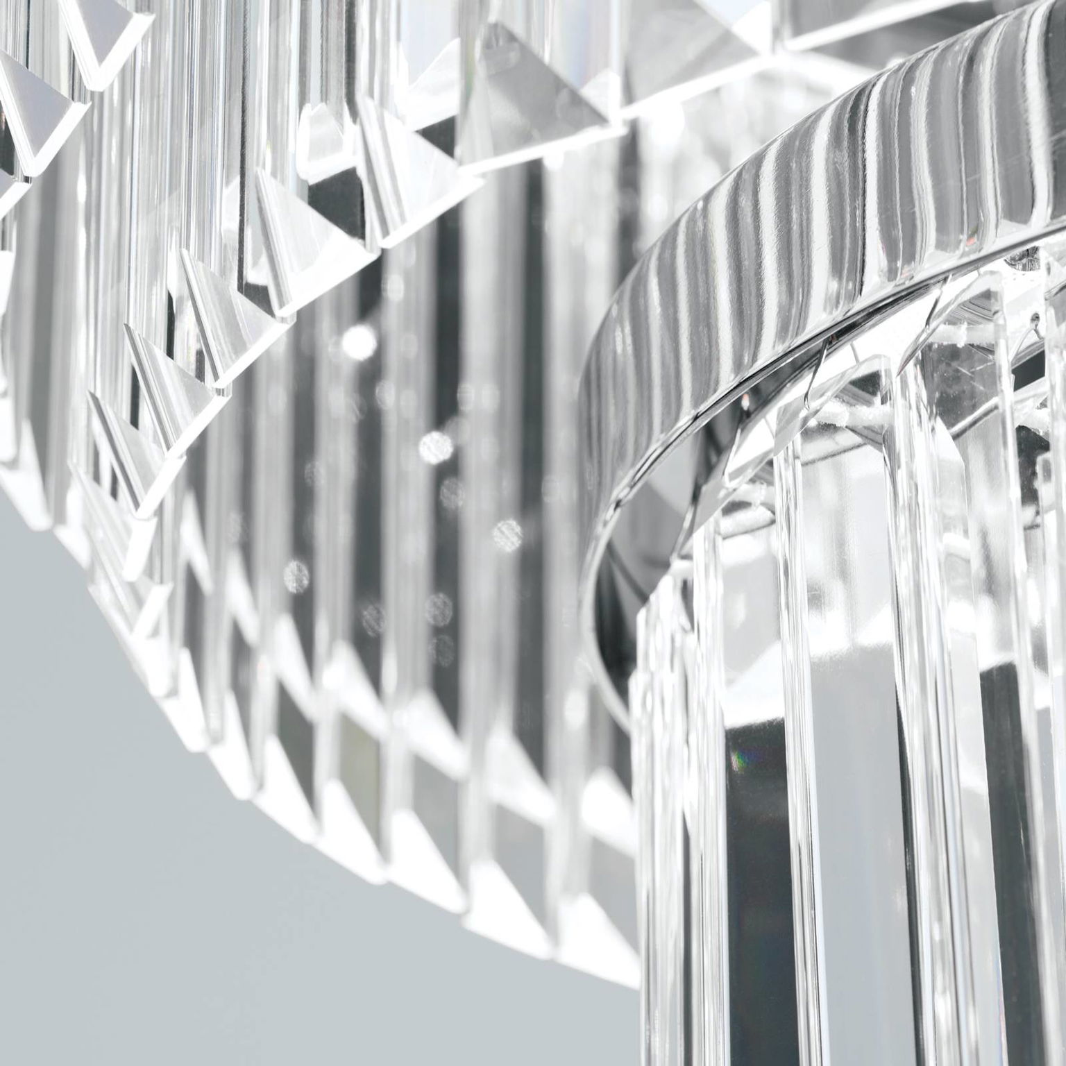 Závesné LED svietidlo Prism, okrúhle Ø 55 cm chróm – obrázok 6
