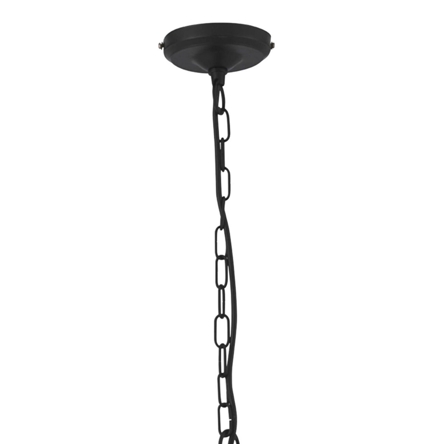 Závesné svietidlo Lantern, čierna, 4-plameňové – obrázok 2