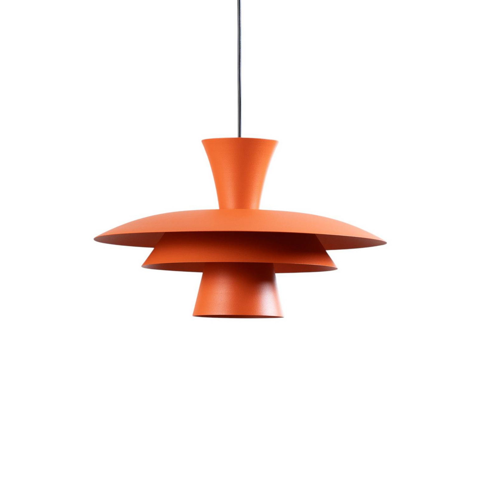 Závesné svietidlo Plato, oranžové, kov, Ø 38 cm, E27 – obrázok 5