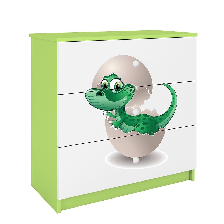 Detská komoda Babydreams zelená – Dino