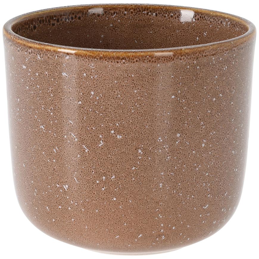 Hnedý porcelánový kvetináč