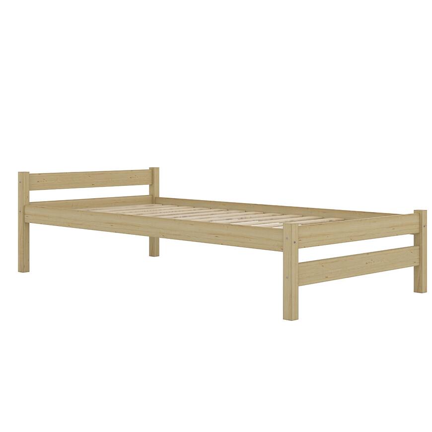 Posteľ Aleks 80x180 prírodná, nelakovaná