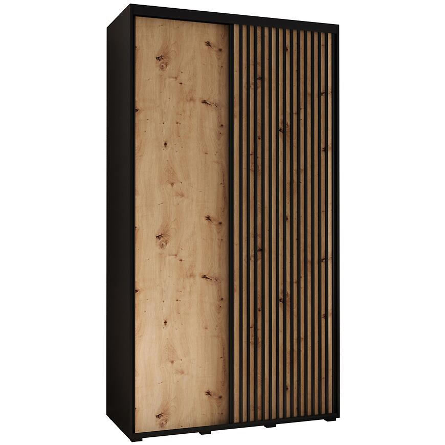 Skriňa Lanko 1-130 (60) čierna/artisan