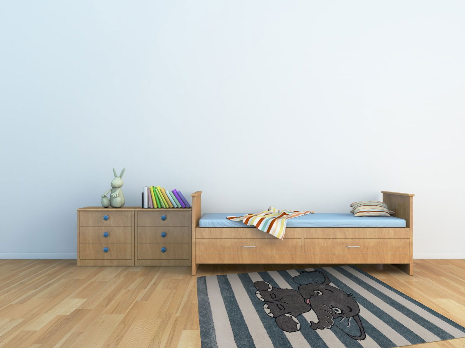 Detský koberec Kiddo A1087 blue, 120x170, modrá, detská izba, Vopi – obrázok 3