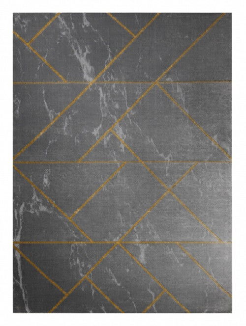 Kusový koberec Emerald geometric 1012 grey and gold, 140x190, šedá, chodba / predsieň, Dywany Łuszczów
