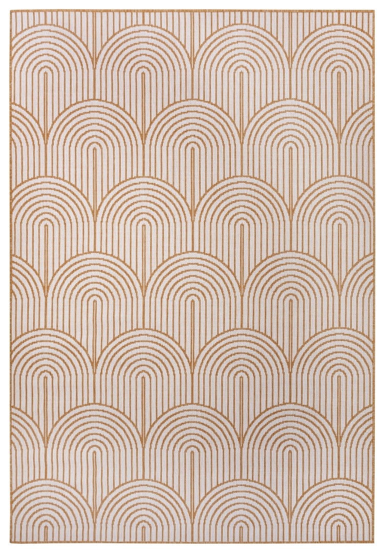 Kusový koberec Pangli 105849 Ochre – na von aj na doma, 80x150, žltá, chodba / predsieň, Hanse Home