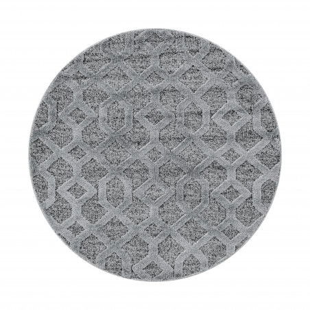Kusový koberec Pisa 4702 Grey kruh, 120x120 (priemer) kruh, šedá, obývacia izba, Ayyildiz