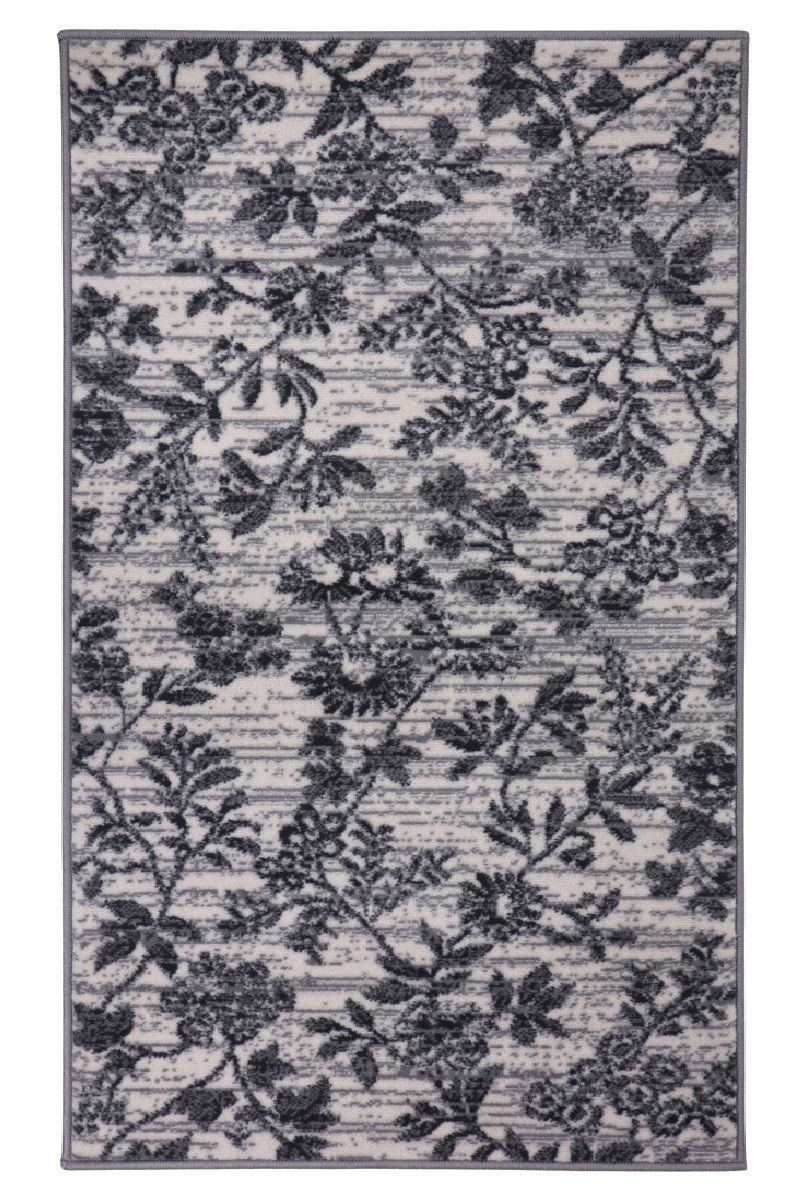 Kusový koberec Flowers grey, 190x280, šedá, obývacia izba, Alfa Carpets