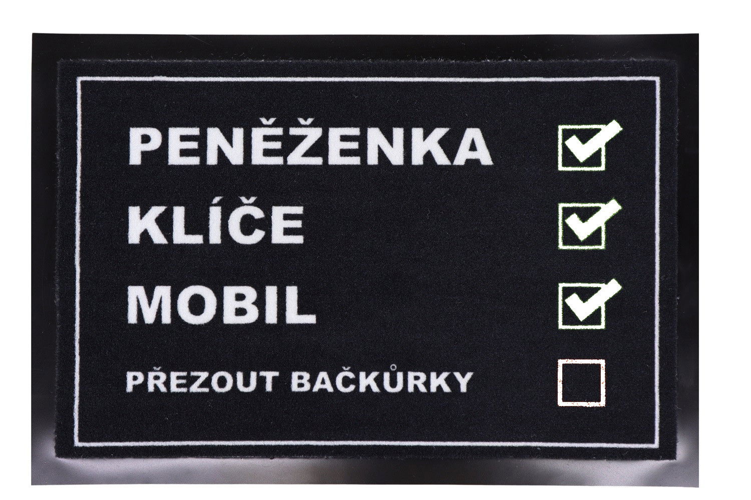 Rohožka Checklist 40x60 cm - na von aj na doma, 40x60, čierna, Mercury Flooring