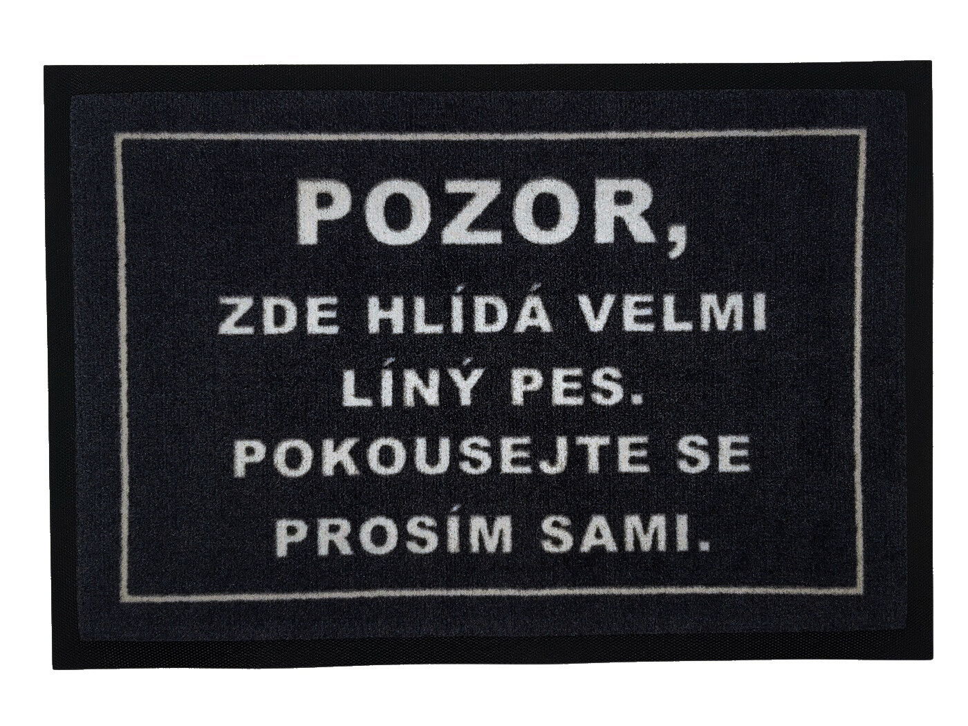 Rohožka Lenivý pes 40x60 cm - na von aj na doma, 40x60, čierna, GDmats
